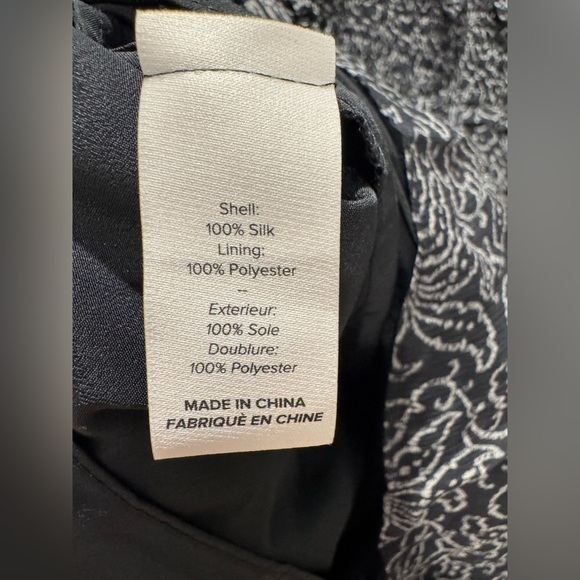 Cinq a Sept Annabel Silk Dress Black Printed Tiered Ruffle Georgette Size 8 NEW - Picture 8 of 9